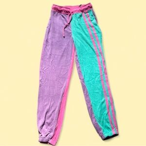 Jaded London pink and Turquoise Towelling Joggers